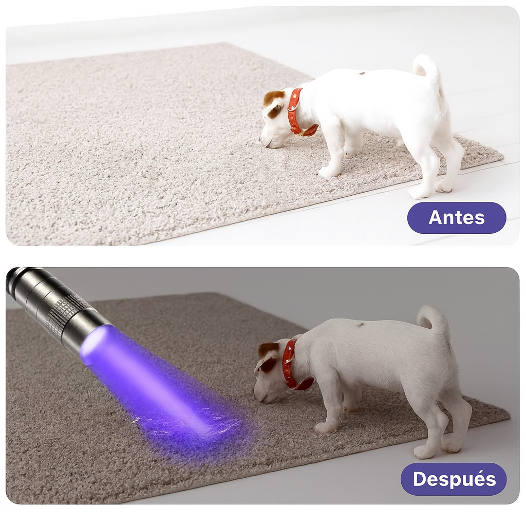 Linterna Ultravioleta 395nm con Clip – Mini Lámpara UV Portátil para Detección y Limpieza